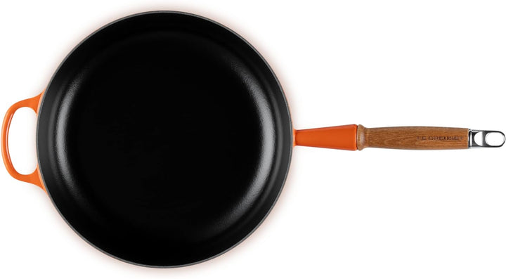 Le Creuset Signature gusseiserne Sautépfanne mit Holzgriff 28 cm Ofenrot, 20259280900422, Ofenrot