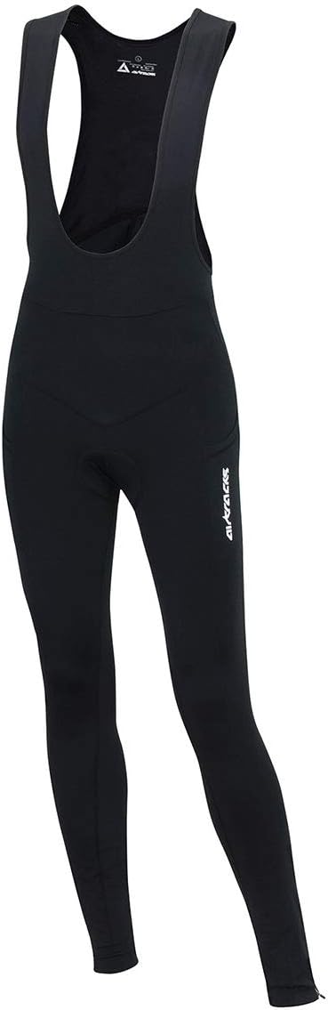 Airtracks Herren Thermo Fahrradhose Lang mit Trägern Pro - Trägerhose Lang - BIB Radhose - Träger Ra