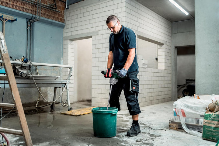 metabo Akku-Rührwerk RW 18 LTX BL 120-18V, Brushless-Motor, 30L Mischmenge, Schnellstopp, Ergonomisc