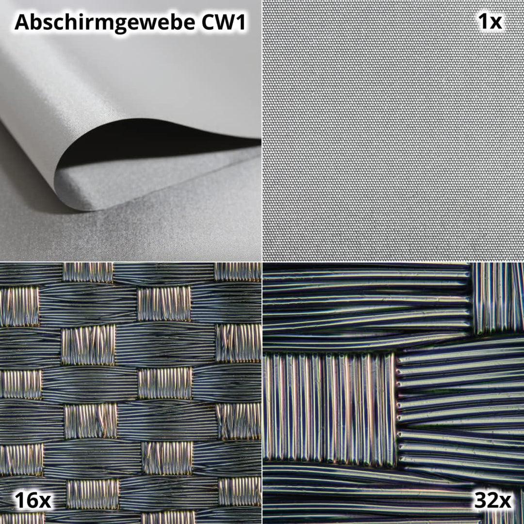 Abschirmgewebe Metall CW1 – Stoff zur Abschirmung elektromagnetischer Strahlung – Schutz v. Spionage