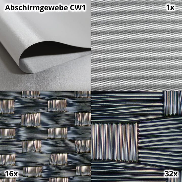 AntiSpyShop Abschirmgewebe | Handy Strahlung, Router, Funk, Strahlenschutz, leitfähig | CW1 (1 x 2 m