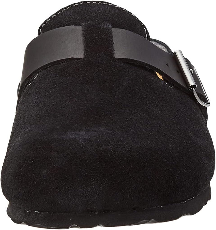 Rohde Herren Hausschuhe Pantoffeln Leder Napoli-H 6908 40 EU Weit Schwarz, 40 EU Weit Schwarz