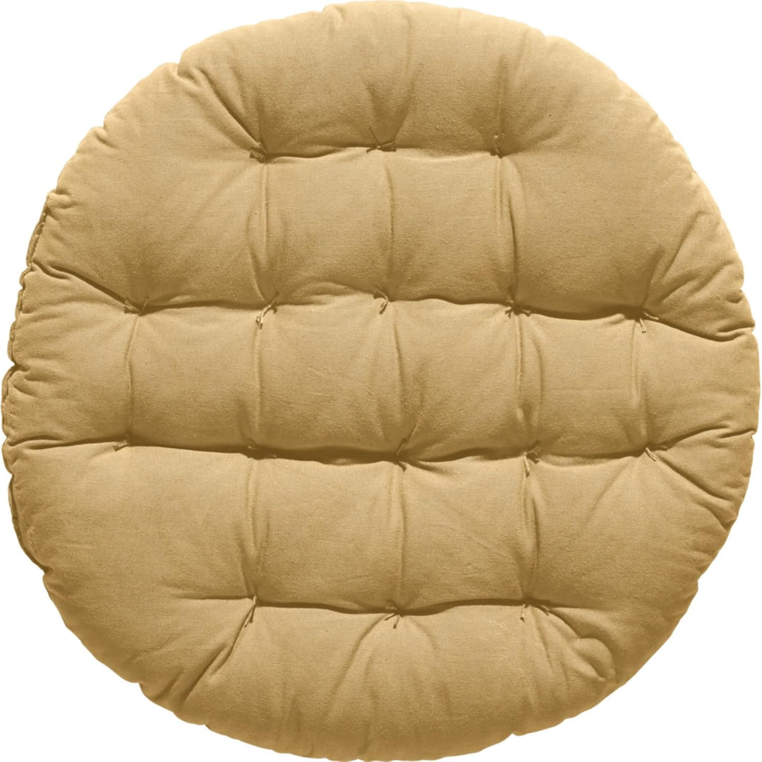 REDBEST Stuhlkissen, Stuhlauflage, Sitzkissen Uni 2er-Pack beige Grösse 37 Ø - gesteppt, mit glatten