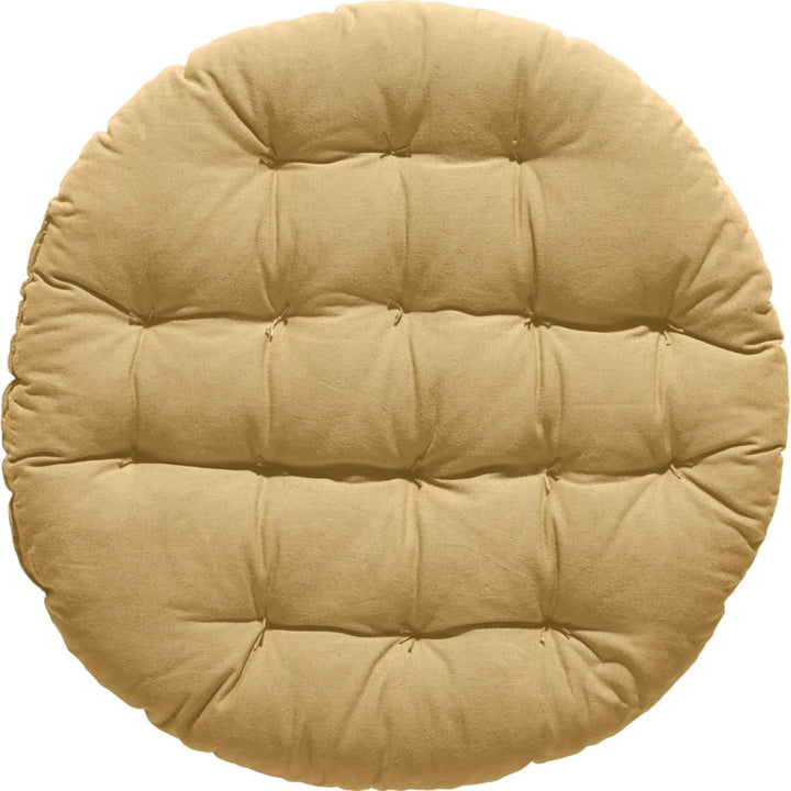 REDBEST Stuhlkissen, Stuhlauflage, Sitzkissen Uni 2er-Pack beige Grösse 37 Ø - gesteppt, mit glatten