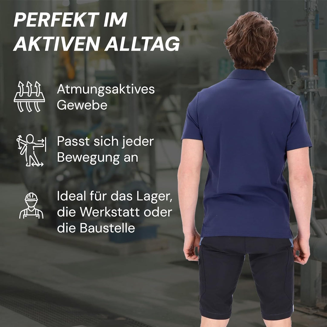 PUMA Workwear Advanced – Poloshirt Herren Kurzarm – Arbeitsshirt mit Brusttasche und Utility Fach an