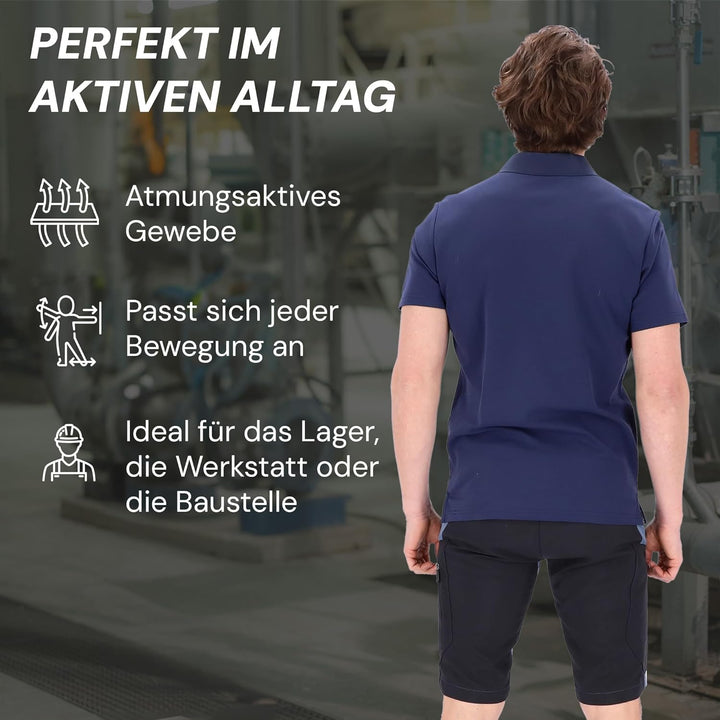 PUMA Workwear Advanced – Poloshirt Herren Kurzarm – Arbeitsshirt mit Brusttasche und Utility Fach an