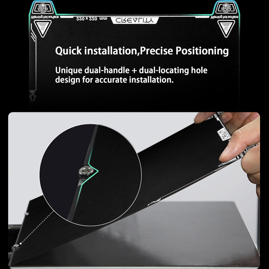 Creality Epoxid Harz Bauplatte für K1 Max, 3D Drucker, Doppelseitige Epoxid Harz Partikelbeschichtun