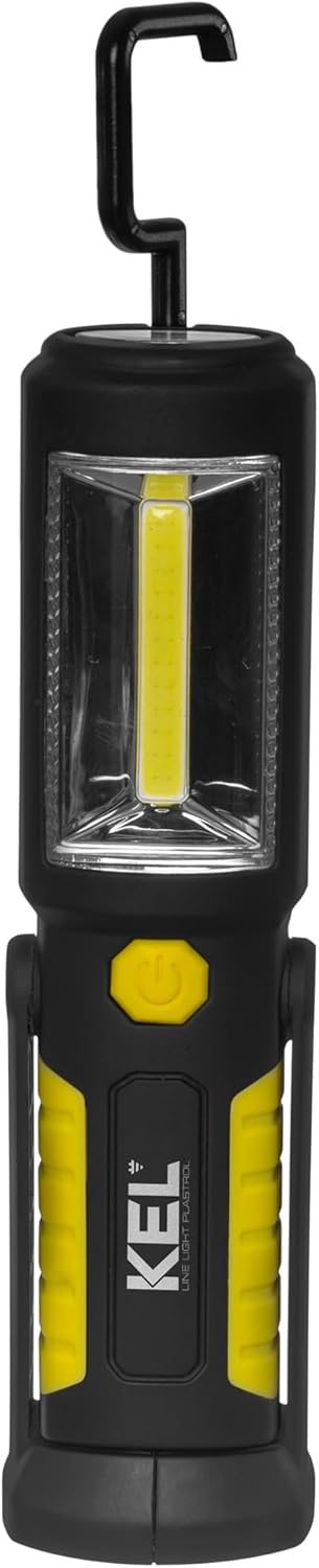 KEL Werkstattlampe - LED Arbeitsleuchte Akku, Inspektionsleuchte, Leistungsstarke 3x LED Taschenlamp