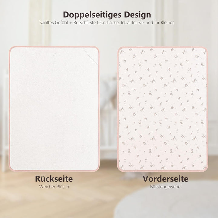 Susurration 2er Pack Bettunterlage Wasserdicht Kinder 75x90 cm Waschbar Unterlage Bett Weich Nässesc