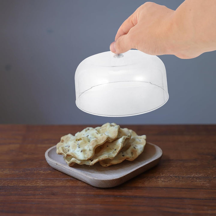 HEMOTON Transparente Lebensmittelabdeckung 6.7 Zoll Acryl Tortenglocke Staubdichte Kuchenhaube Prakt