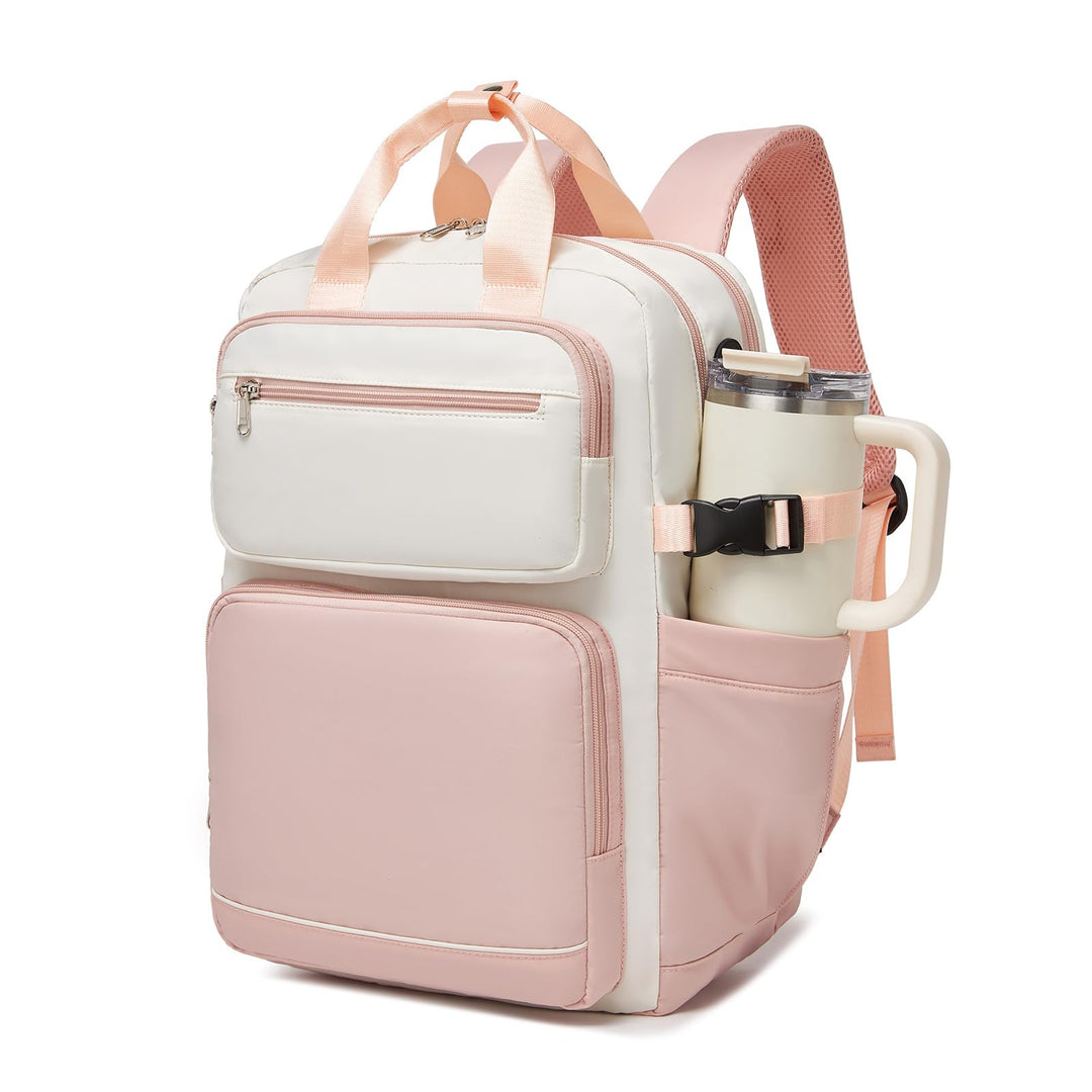 KONO Rucksack Damen 15,6 Zoll Laptop Rucksack Wasserdicht, Eleganter Schulrucksack für Damen und Mäd