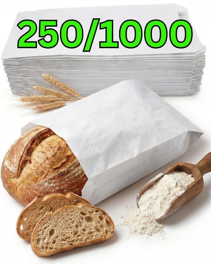 Papiertüten 1000 Stück - Brottüten Papier - Bäckertüten - Brötchentüten Kraftpapier - Frühstücksbeut