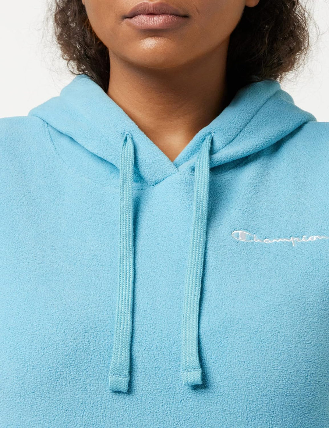 Champion Damen American Classics-Small Script Logo Polar Fleece Hooded Sweatshirt M Türkis, M Türkis