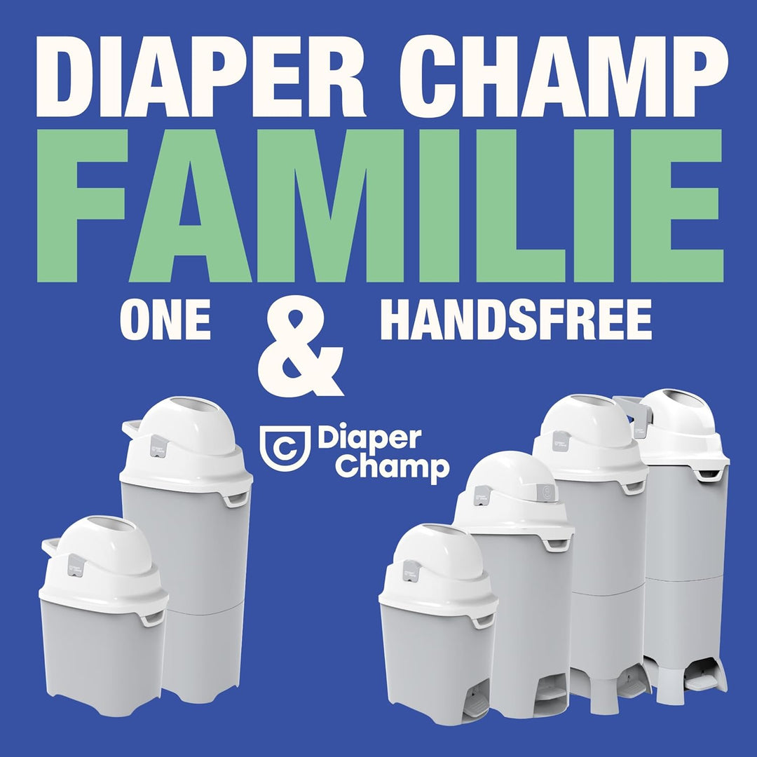 DIAPER CHAMP ONE Medium Handsfree mit Pedal - Windeleimer - geruchsdicht - berührungslose Bedienung
