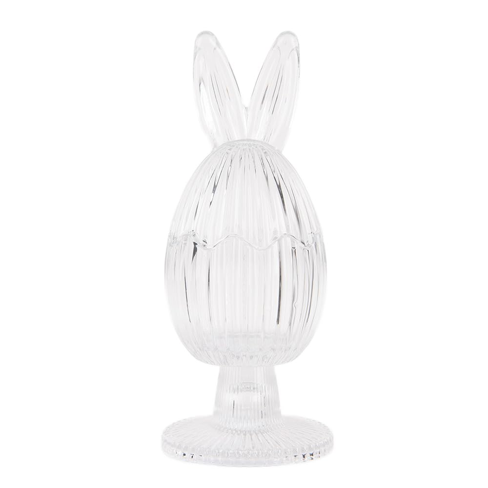 Clayre & Eef Glastopf Ei Ø 9x22 cm Transparant Glas