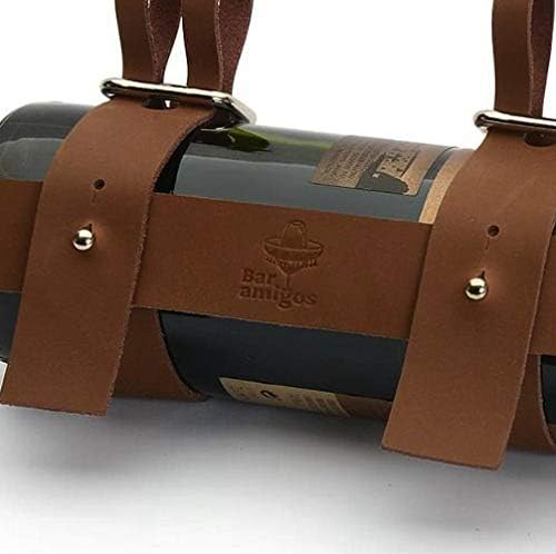 Bar Amigos Fahrrad-Weinflaschenhalter aus Leder, ideal für Radfahrer, für ein Picknick oder einen Ta