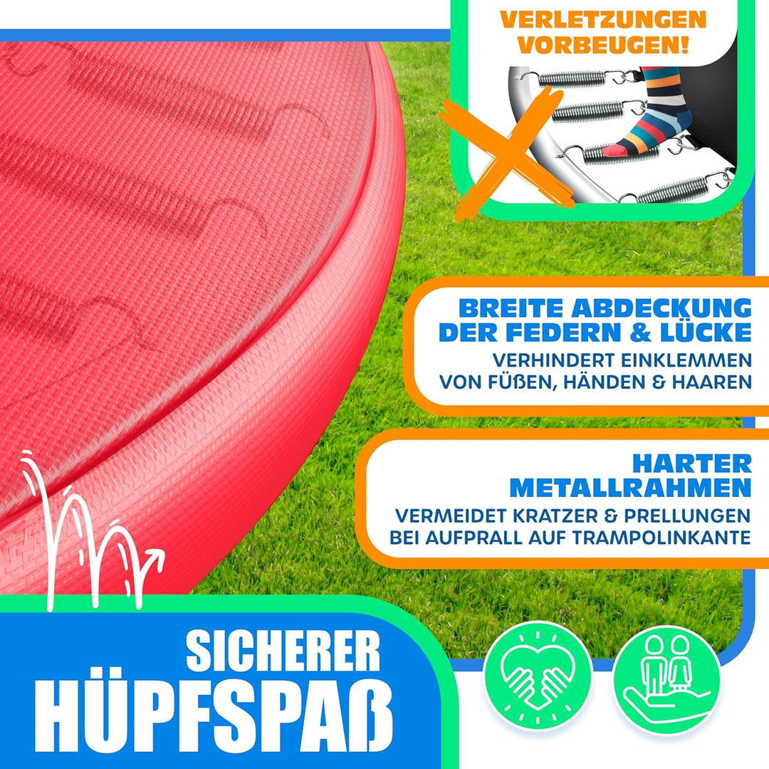 KESSER® - Trampolin Randabdeckung Ø 244, 305, 366, 426 cm, 30cm breit 100% UV-beständig reissfest Fe
