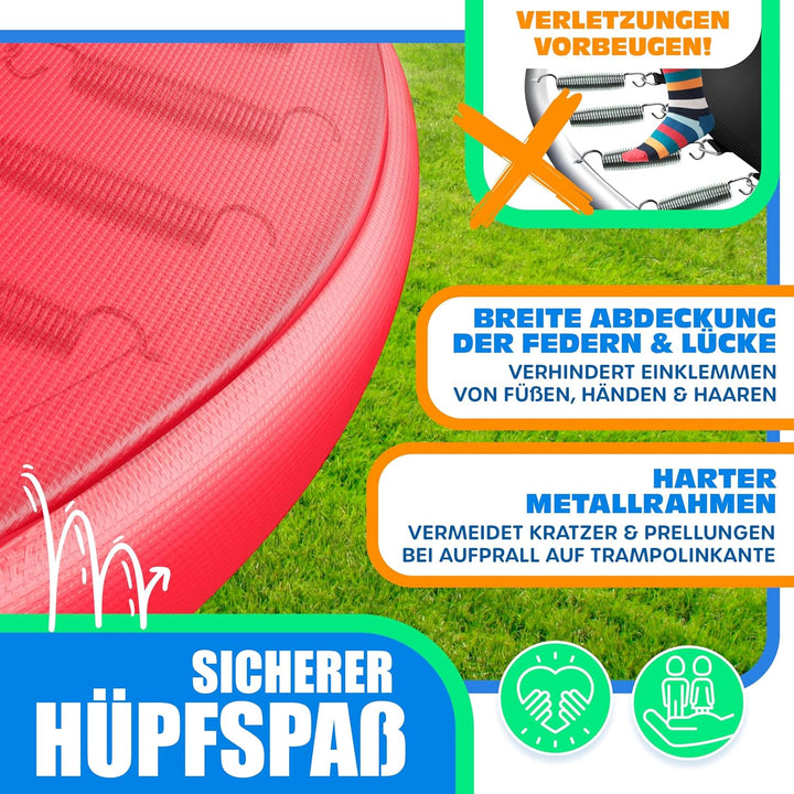 KESSER® - Trampolin Randabdeckung Ø 244, 305, 366, 426 cm, 30cm breit 100% UV-beständig reissfest Fe