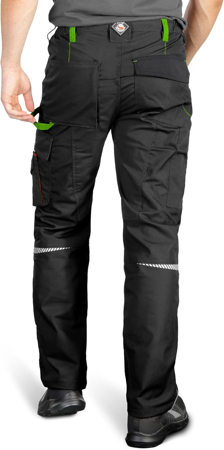 Prisma Arbeitshosen Männer Cargohose Herren mit Elastischem Bund, Hammerschlaufe, Zwei Vordertaschen