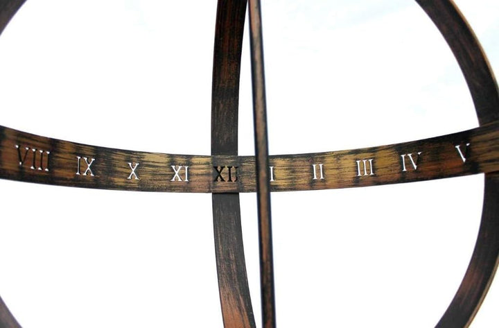 DanDiBo Sonnenuhr Garten Gross Metall Patina Schmiedeeisen Deko Wetterfest 70 cm Gartenuhr Uhr