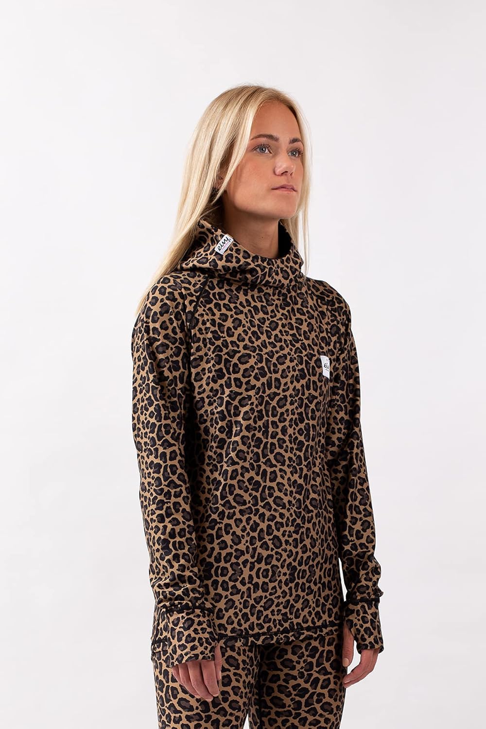 Eivy Icecold Hood Top 22 warme Ski-Thermounterwäsche Funktionstop Baselayer Yoga XL Leopard, XL Leop