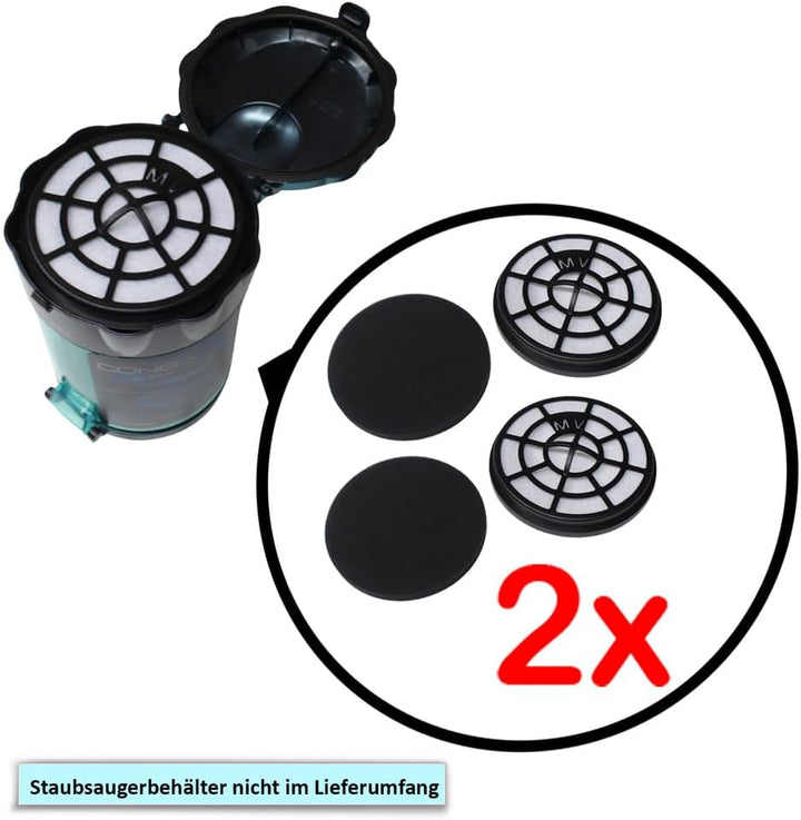 MisterVac | Filterset kompatibel mit Cecotec CONGA Rockstar multicyclonic 08590