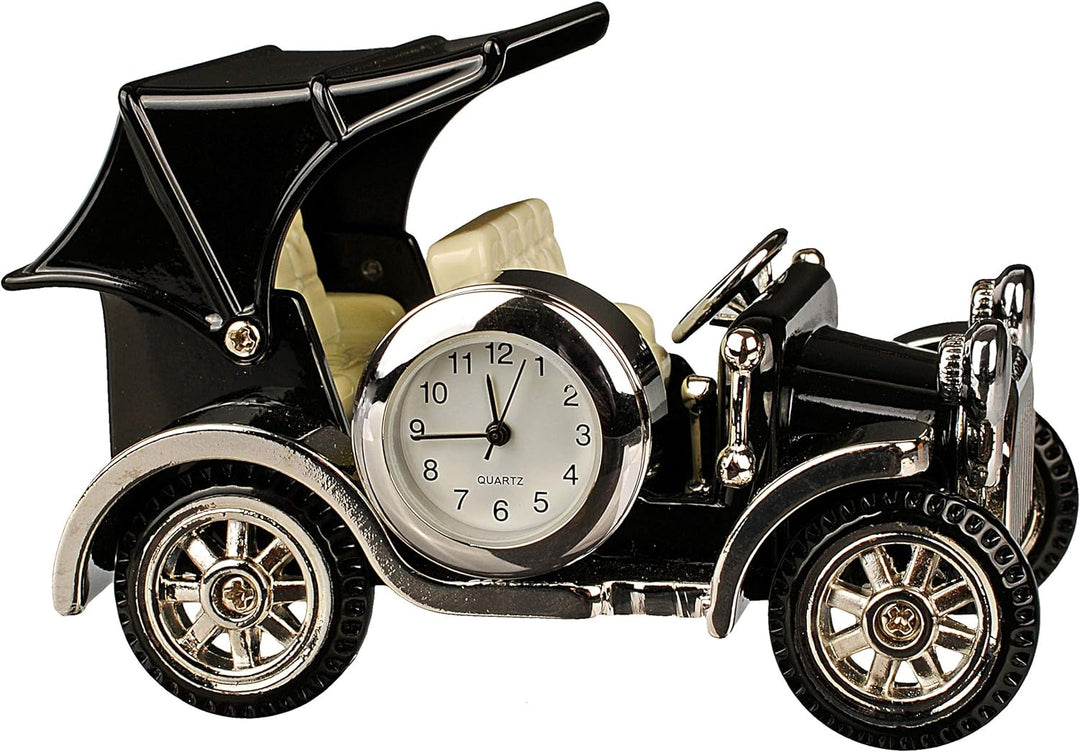 alles-meine.de GmbH kleine - Tischuhr/Miniatur - Uhr - Oldtimer - Auto/Taxi - aus Metall - 9 cm - ba