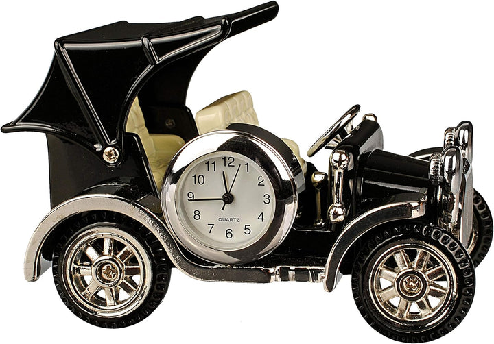 alles-meine.de GmbH kleine - Tischuhr/Miniatur - Uhr - Oldtimer - Auto/Taxi - aus Metall - 9 cm - ba