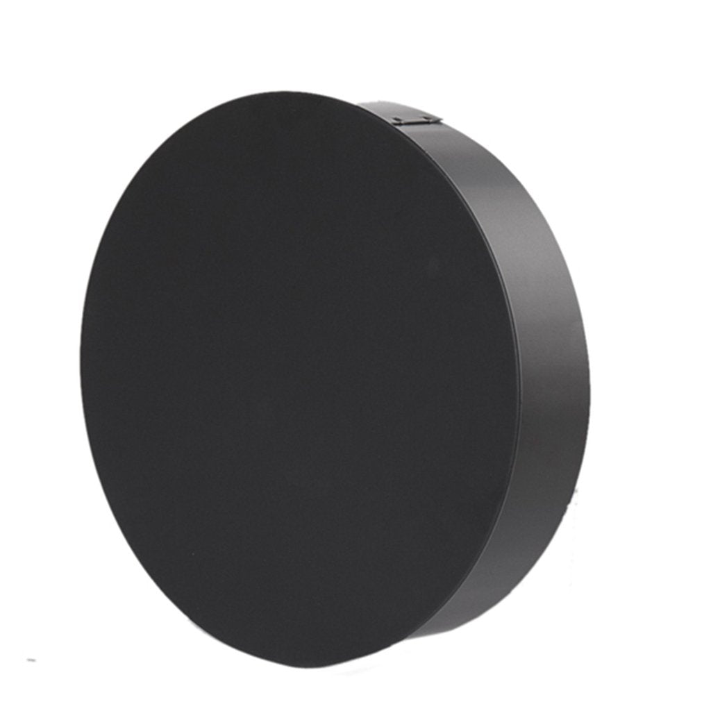 Ø 180mm - Ofenrohr Blindkappe schwarz - 0,6 mm ST-12 Stahlblech - Senotherm-Beschichtung - russbestä