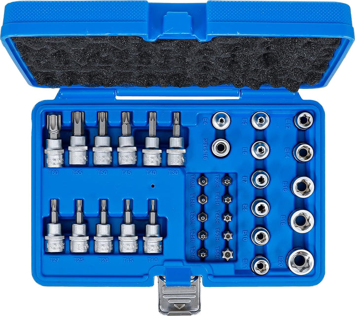 BGS 5021 | Bit- und Steckschlüsseleinsatz-Satz | 34-tlg. | 10 mm (3/8") | T-Profil (für Torx) | CV-S