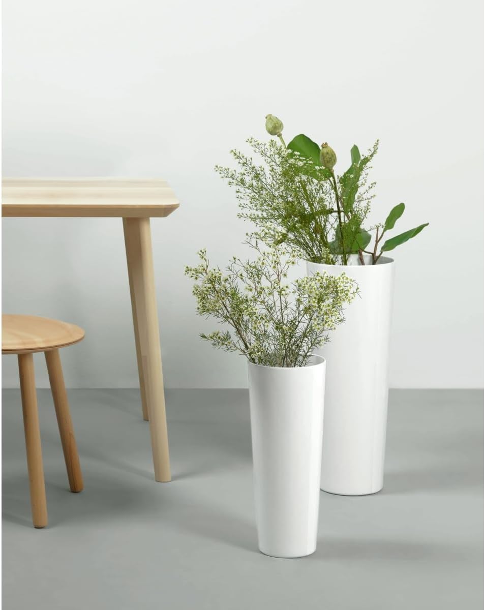 ASA Vase, Stein, Weiss, 18x18x46 cm