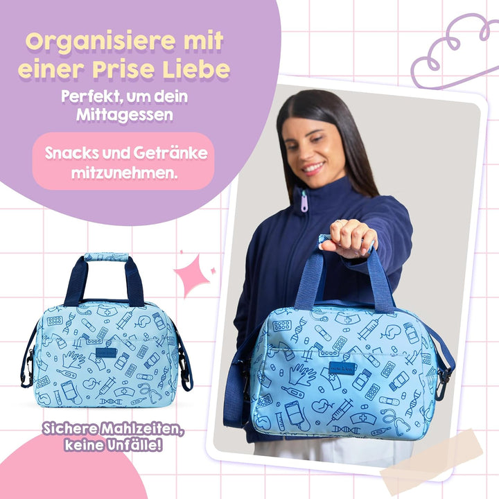 Nurse is Love Kühltasche Klein Für Krankenschwester, Lunchtasche, Lunch Bag, Thermotasche, Frühstück