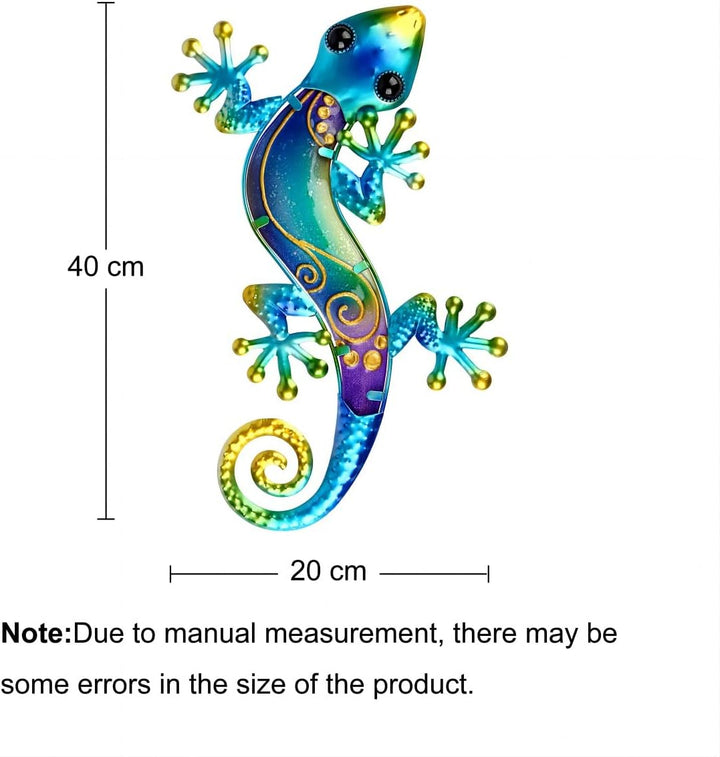Dexlyn Metall Gecko Gartendeko Outdoor Salamander Lizard Wanddekoration Eidechse Skulptur Hängende 2