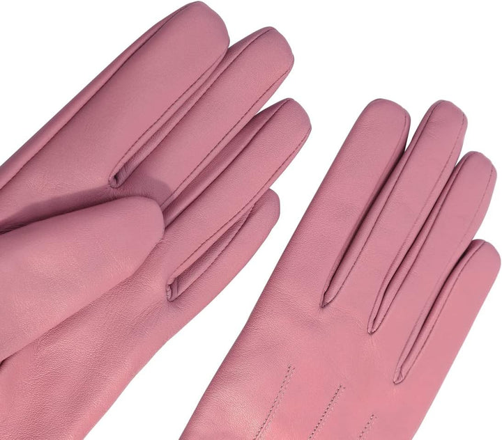 Harssidanzar Damen Lederhandschuhe Winter Warmes Kaschmirfutter Touchscreen Vintage Finished GL017EU