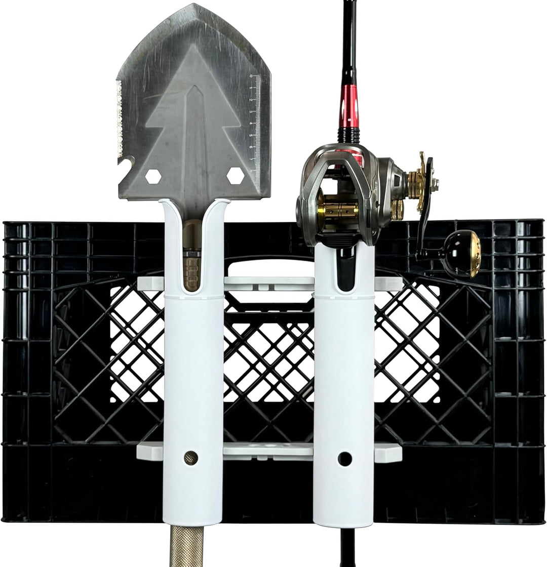 Wall Mounted Fishing Rod Holders Tubes Links Fishing Rod Holder Rack Rests 2-polig, Weiss, 2-polig,