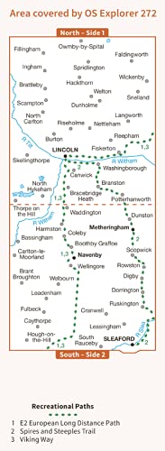 Lincoln (OS Explorer Active Map, Band 272), Karte