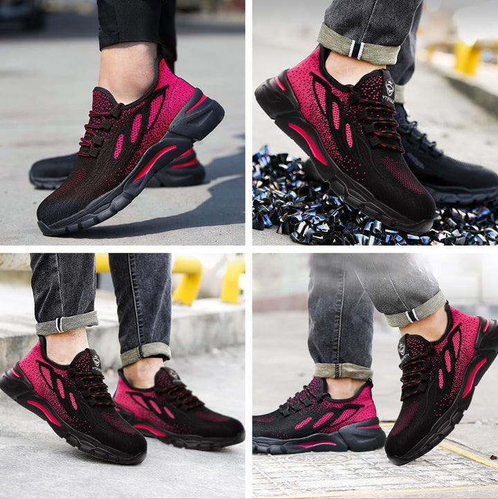 NuCamper Sicherheitsschuhe Arbeitsschuhe Herren Damen Stahlkappenschuhe Sneaker Leicht Atmungsaktive
