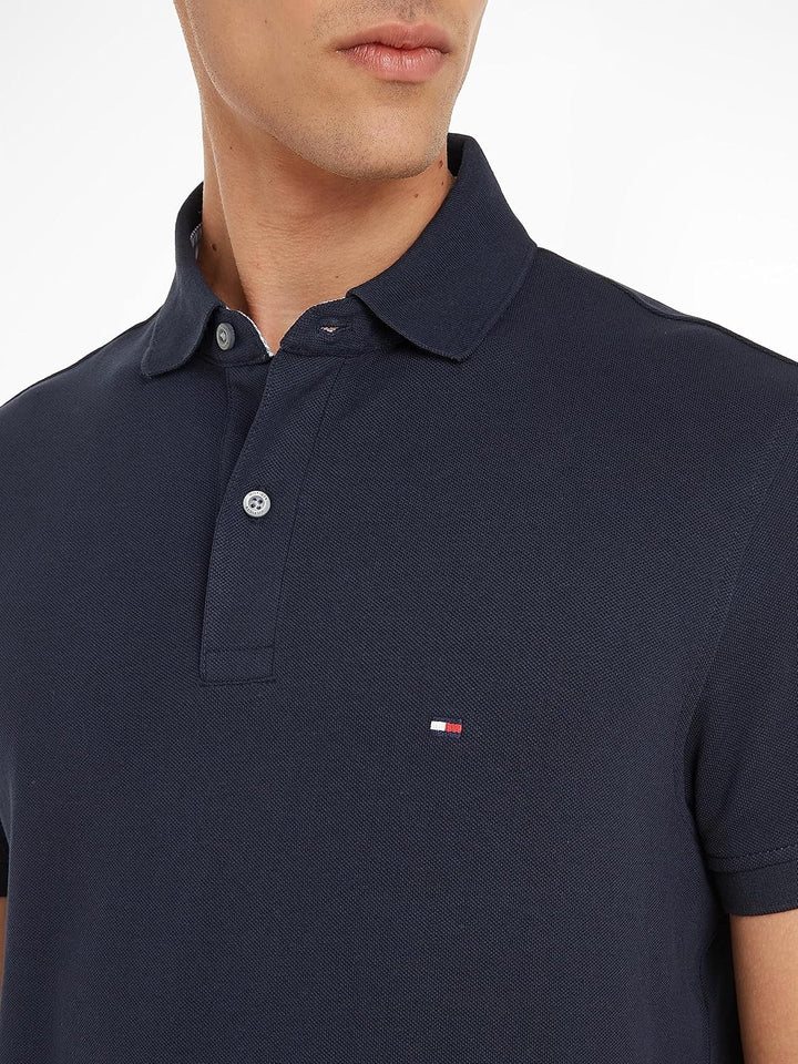 Tommy Hilfiger Herren Poloshirt Kurzarm 1985 Regular Fit XS Blau (Desert Sky), XS Blau (Desert Sky)