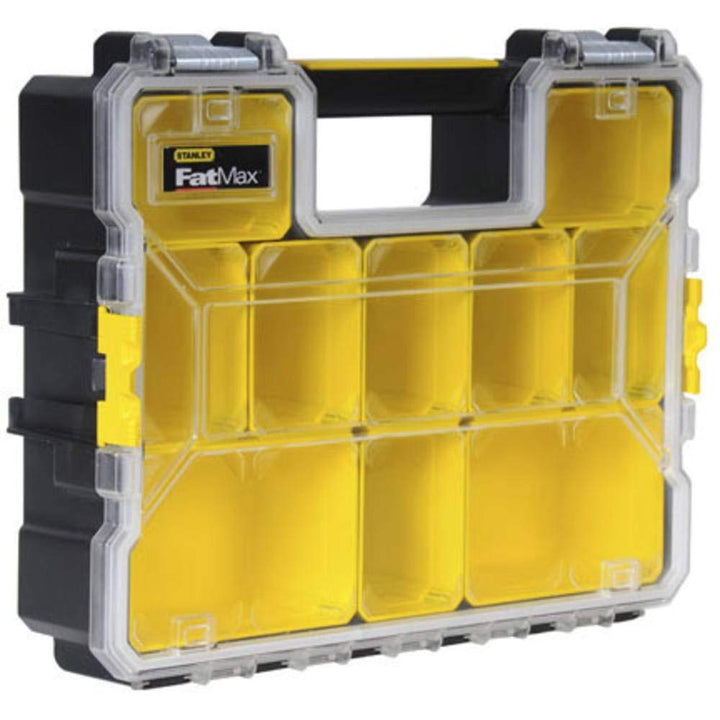 Stanley FatMax Profi-Organizer (44,6 x 11,6 x 35,7 cm, tiefe Fächer, stabiler Deckel, Metallverschlü