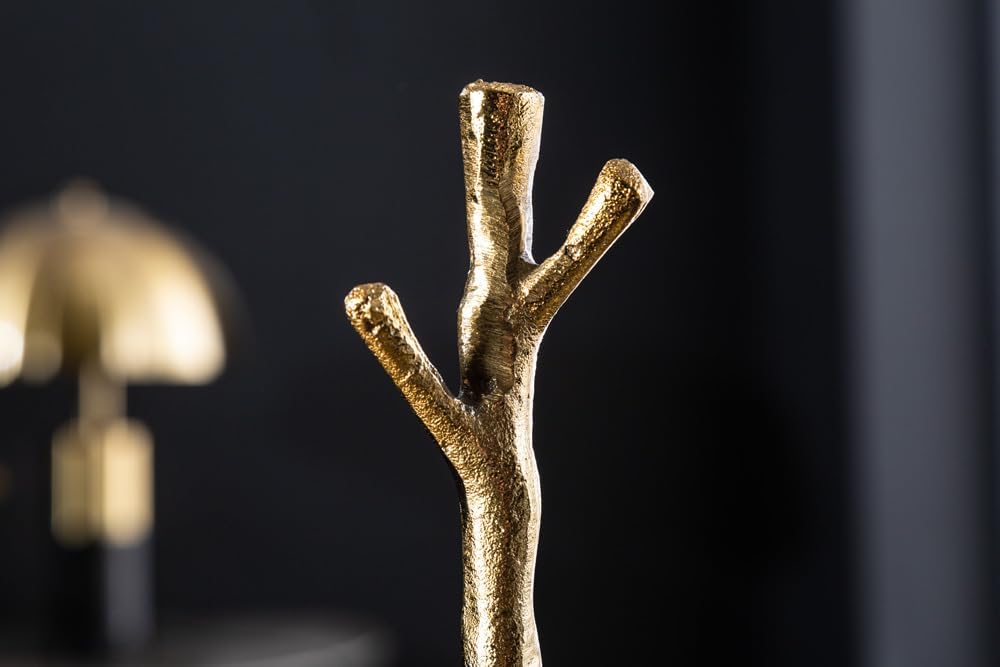 riess-ambiente.de Elegante Etagere Abstract 48cm Aluminium Gold mit DREI Etagen Servierständer Obsts