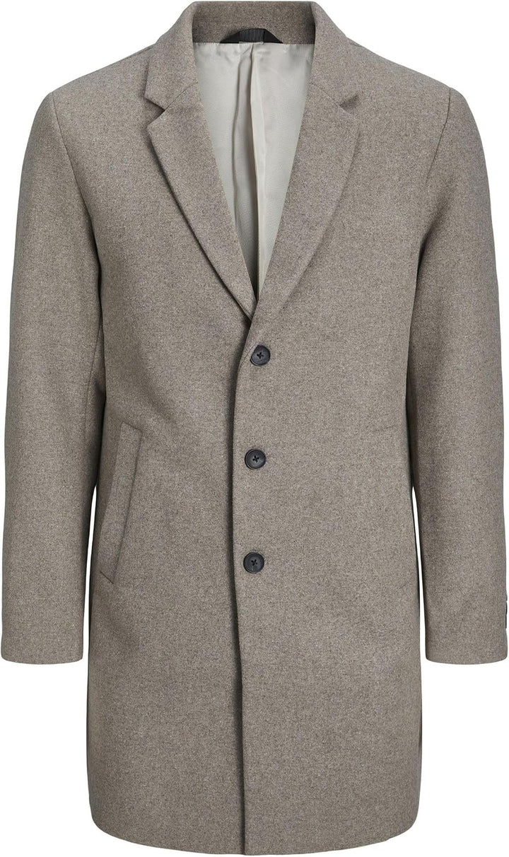 JACK &amp; JONES Herren Jjemorrison Wool Coat Sn Wollmantel XS Greige, XS Greige