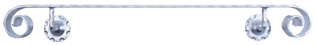 Alberts 440022 Handlauf | Schmiedeeisen, 2 Stützen | feuerverzinkt | 40 x 800 mm, 800 mm