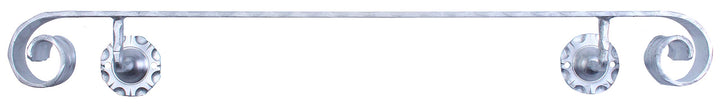 Alberts 440022 Handlauf | Schmiedeeisen, 2 Stützen | feuerverzinkt | 40 x 800 mm, 800 mm
