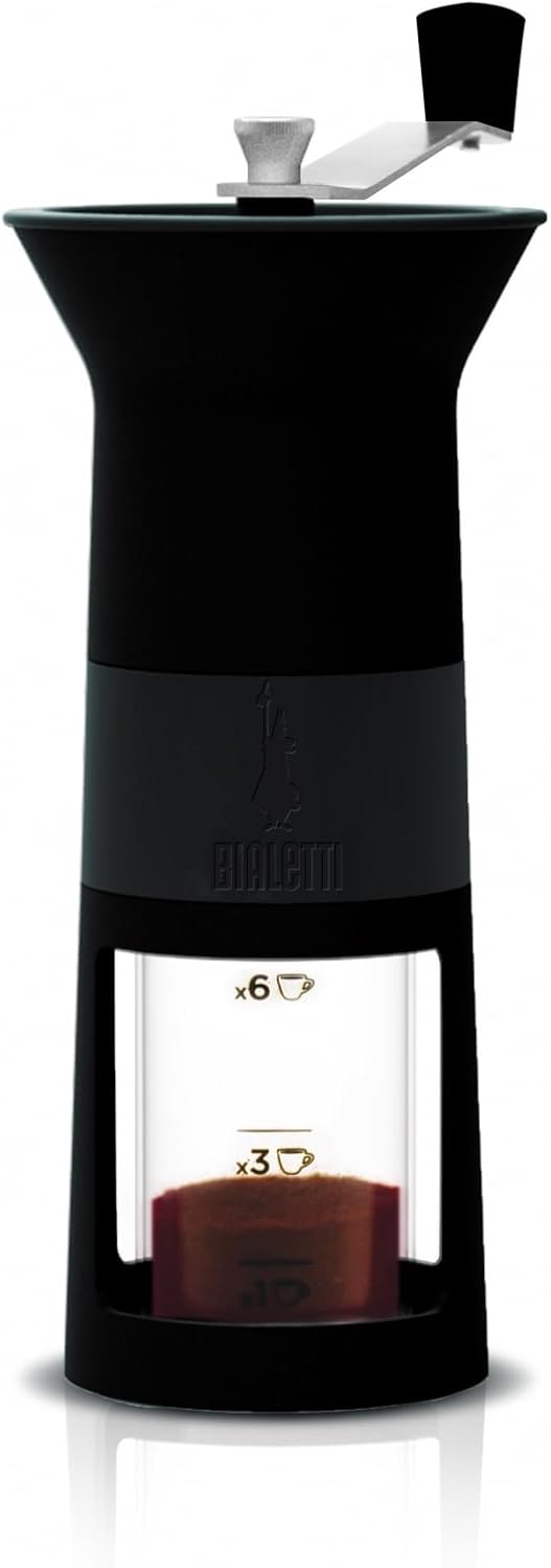 Bialetti DCDESIGN03 Espressokocher, Aluminium, Schwarz, 11, 5 x 8, 5 x 21, 5 cm, Schwarz