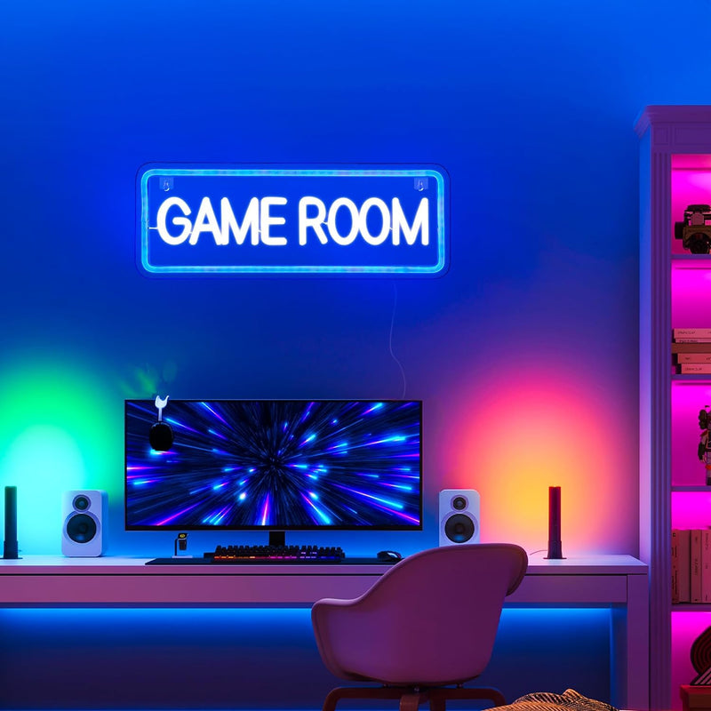 Neonlicht Schild, Spiel Leuchtreklame Game Zone Gaming Neon Schild Neon Sign Licht Leuchtschild Neon