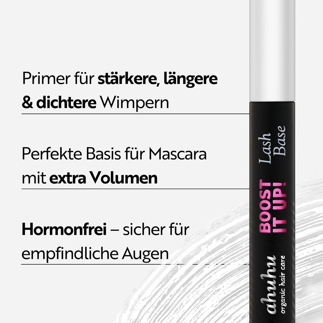 ahuhu BOOST IT UP! Lash Base (10ml) – Hormonfreies Wimpernserum Für Natürliches Wachstum, Veganes Wi