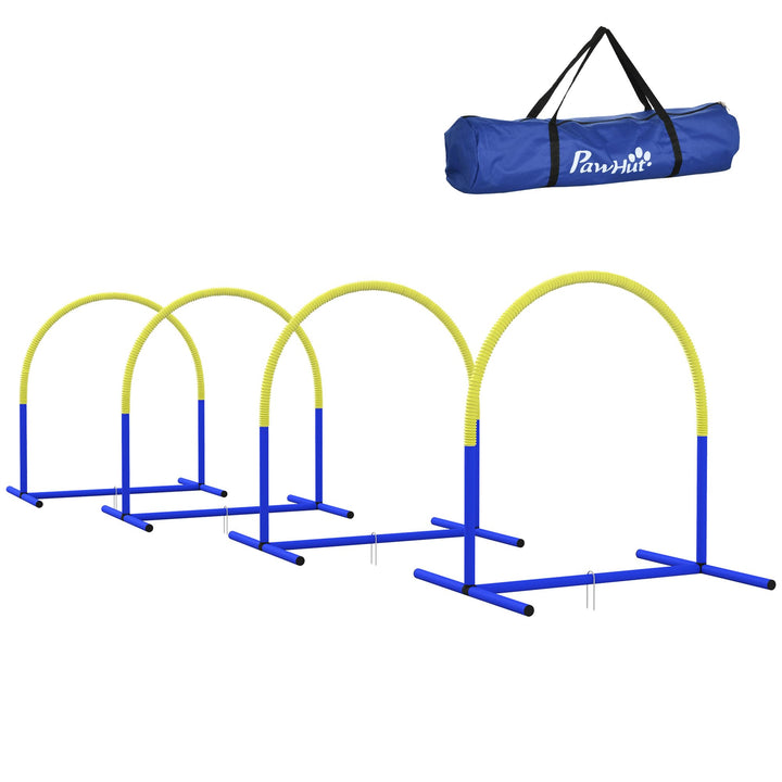 PawHut Hunde-Agility-Trainingsgeräte, Hund Agility Set, 4-teilges Agilityset für ältere Hunde, Hunde