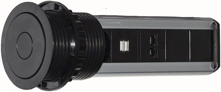 LINK lkmpt02 versenkbare Tischsteckdose mit 2 Steckdosen 16 A Weiblich ITA/Schuko, 1 RJ45, 1 RJ11, 2