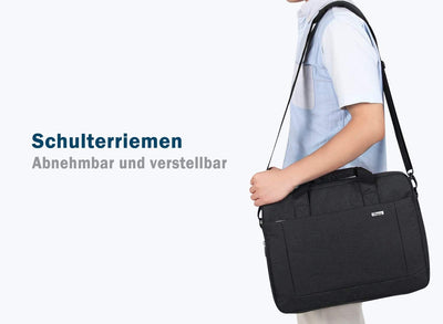 Voova grosse Laptoptasche für 14 15 15,6 16 Zoll Laptop, 30% mehr Kapazität Innenfächer verdickt was