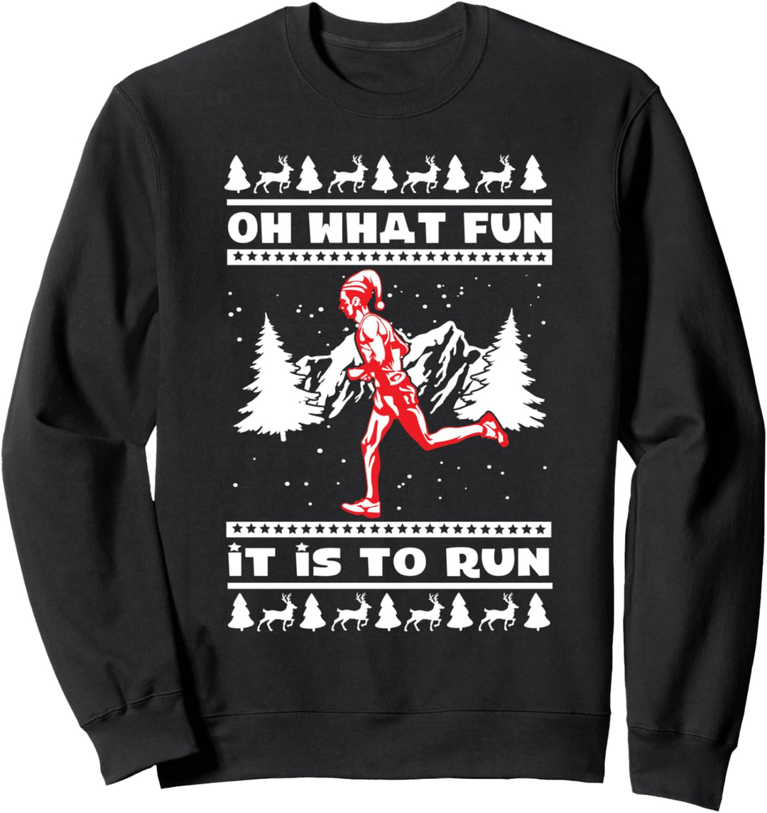 Läufer Spruch Weihnachten Laufen Jogging Marathon Jogger Sweatshirt